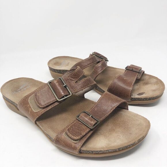 DANSKO | Tan Rosie Strappy Sandals Slip On Velcro Closure Women’s Size 41 (11) - Picture 7 of 11